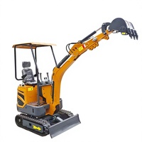 Mini-excavatrice compacte sur chenilles, moteur Kama, composants hydrauliques POCLAIN, lame de bulldozer, petite pelle pour travaux agricoles et de construction, garantie 1 an