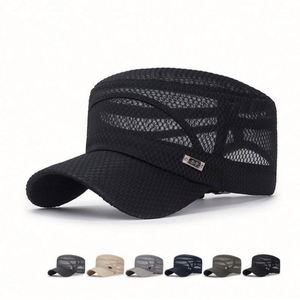 Wholesale <b>Summer</b> New Full Net <b>Flat</b> Top Sun Hat Outdoor Men Dress Mesh Camp Hat Sports <b>Cap</b> for Men - Product Image 1