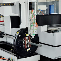 Machine de découpe laser fibre CNC pour plaques et tubes métalliques 3000x1500mm avec système de refroidissement par eau et groupe de pompes, compatible IPG Raycus