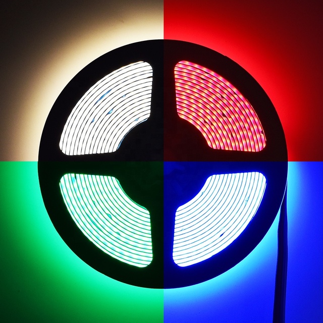 24V 12V High Density LED Light RGBW Strip Tape COB Roll for Ceiling Stairs Landscape Copper Body Voice Control 12mm PCB Width