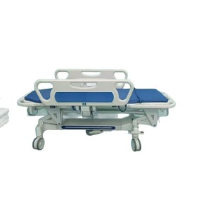 Tatsuichi Emergency <b>Trolley</b> Flatbed With Adjustable Height And Guardrails For Hospital Use - Product Image 5