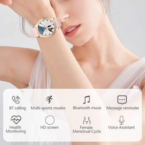 <span class=keywords><strong>Smartwatch</strong></span> da Donna <span class=keywords><strong>con</strong></span> Diamanti LW105, <span class=keywords><strong>Cinturino</strong></span> <span class=keywords><strong>in</strong></span> <span class=keywords><strong>Acciaio</strong></span> Inossidabile, <span class=keywords><strong>Orologio</strong></span> Fitness <span class=keywords><strong>con</strong></span> Monitoraggio della Frequenza Cardiaca, Batteria da 230mAh - Product Image 3