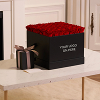 Lovebay Valentines Kerstdag Cadeau Onsterfelijke Geconserveerde Rozen Donkerroze Geel Geconserveerde Bloemen Rozen Doos Met Geconserveerde Rozen
