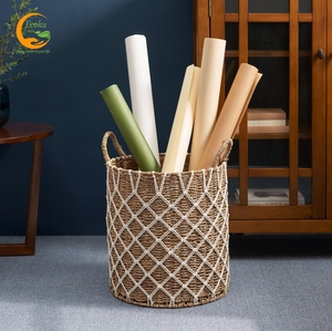 Panier en jacinthe d'eau écologique, vente en gros, paniers décoratifs faits à la main, légers et durables - Product Image 1