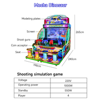 Machine de jeu d'arcade électronique Jiaxin pour enfants, simulateur de jeu vidéo à monnayeur, 4 joueurs, anglais, garantie 1 an