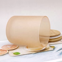 LA07M Bougies vides en verre 10oz couleur champagne de haute qualité avec couvercle en bois