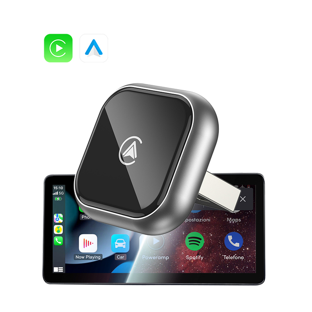 Wireless Adapter Carplay & Android Auto 2in1 Function USB/Type C for 99% Original Wired CarPlay Cars