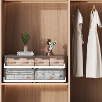 Organisateur pliable en plastique grande capacité pour vêtements sous le lit, rangement pour la maison, la chambre, les vêtements, les couettes, les jouets