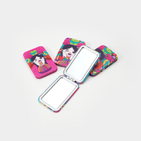 Miroir de poche pliable Winway, style dessin animé, compact, pour femmes, miroir de maquillage double face, best-seller