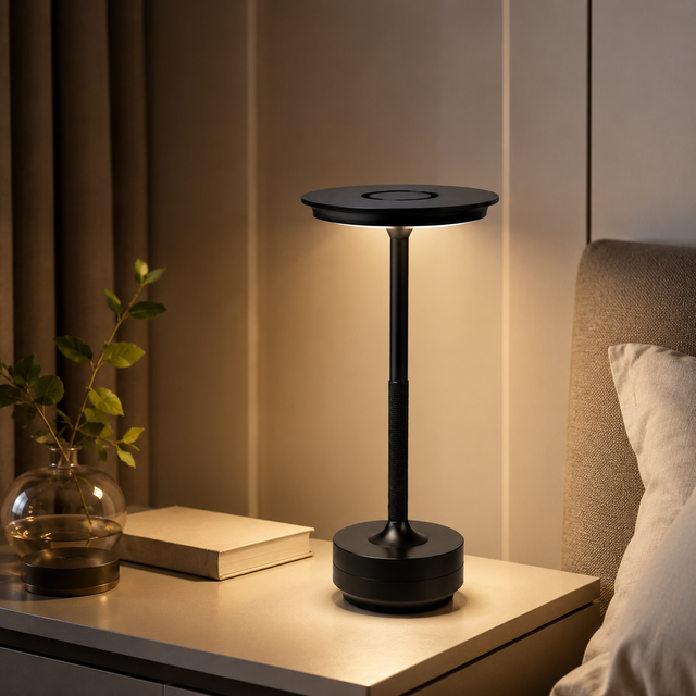 Nordic Design Cordless LED Eye-Caring Study Desk Lamp Touch Control Adjustable Color Temperature Dimmable Flexible Metal