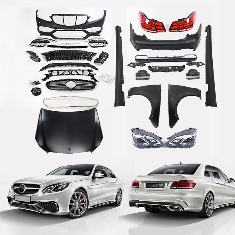 Upgrade E W212 upgrade ke E63 2014-2016 tahun Kit body mobil auto parts sistem bumper lampu untuk meecedes benz E class