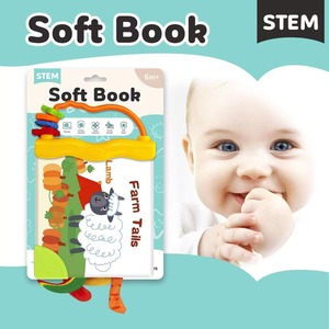 Libro Sensorial de Tela de Algodón Súper Suave <span class=keywords><strong>Eli</strong></span> Toys - Juguete de Sonido para Aprendizaje Temprano con Formas de Dibujos Animados para Bebés y Recién Nacidos - Product Image 5