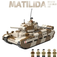 En gros Militaire Armée Chars De Combat Jouet Modèle Bloc De Construction DIY Brique Éducatif Construction Réservoirs Jouet
