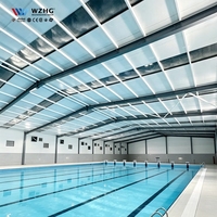 Estructura de Acero Prediseñada para Parque Acuático, Arena Multideportiva de Acero, Construcción Metálica para Piscina Cubierta
