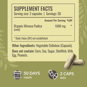 Capsules de graines de <span class=keywords><strong>Mimosa</strong></span> Pudica en marque privée OEM, soutien immunitaire à base de plantes, complément alimentaire de qualité alimentaire pour adultes - Product Image 5