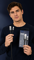 SENDEM M28P Kabel USB 3.0 ke Lightning 150W 6A Pengisian Cepat Kabel Transfer Data 1M Berbahan Kepang
