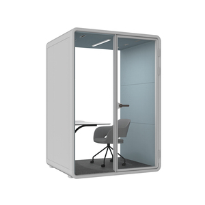 Durable Soundproof Phone Booth Ergonomic Acoustic Office Pod Indoor Portable Cabin with LED Lighting - Product Image 2