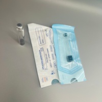 Flacon vide en verre de 3 ml, emballé individuellement, avec bouchon en caoutchouc et couvercle en aluminium, base noire, compatible avec le stylo de beauté