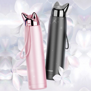 Botellas de Agua con Forma de Gato, Taza de Viaje de Acero Inoxidable, Termo Aislado para <span class=keywords><strong>Café</strong></span> - Product Image 4