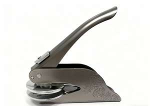 Sello de decoración personalizado de acero inoxidable, estampador manual en relieve, marca OEM, fabricado en Hebei para libros, sobres y servilletas - Product Image 3