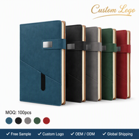 Carnet à couverture rigide en cuir végétalien PU suédé A5 avec logo personnalisé, bord doré, pochette à rabat, plaque nominative métallique, sangle, 100 feuilles, idéal pour cadeau (OEM)