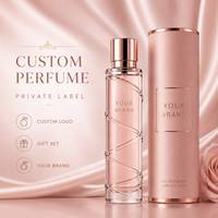 Production de flacons sous marque privée, coffret cadeau assorti, flacon de parfum personnalisé en verre givré à facettes avec bouchon ABS de 80 ml et base lourde
