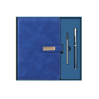 Stylo et carnet promotionnels PQ Snap Button - Lot de 3 - Vente en gros Chine - Carnet scolaire imperméable en cuir et tissu écologique