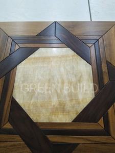 고급스러운 리얼 솔리드 버마어 티크 우드 아트 쪽모이 세공 마루 바닥 자연 스크래치 방지 방수 내구성 전통 디자인 실내 - Product Image 3