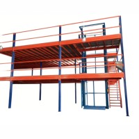 Étagère de mezzanine combinée pour bureau et entrepôt sur 2 étages