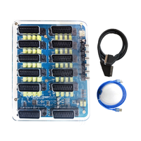 10 Entrées 3 Sorties EUR RGB SCART Splitter Auto Switcher avec boîtier métallique et prise en charge de l'anglais pour consoles de jeux vidéo