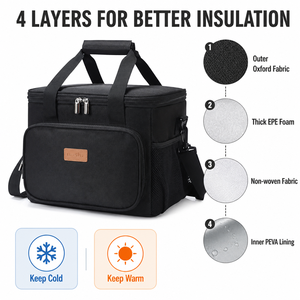 Custom Logo Oxford Reusable Large Capacity Shoulder Thermal Insulated Cooling Tote Food Picnic Wine <strong>Bottle</strong> Lunch Box <strong>Cooler</strong> <strong>Bags</strong> - Product Image 3