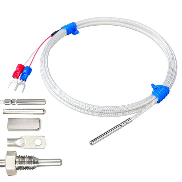 Industrial Pt100 Temperature Sensor IP68 Waterproof Platinum RTD Probe - High Precision 30mm Stainless Steel for Oil/Water