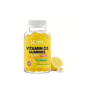 Gummies véganes OEM ODM à la vitamine D3 pour la santé des os et des muscles, compléments multivitaminés et à base de plantes, Vitamine D3 Gummies - Product Image 1
