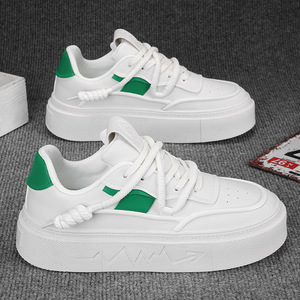 Baskets Shelby pour Homme 2025 – Nouvelle Collection Automne – Blanches à Semelle Épaisse, Résistantes à l'Usure, Décontractées, Sportives, Polyvalentes, Rehaussantes - Product Image 3