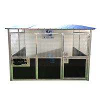 Weisien - Box à chevaux portable temporaire d'extérieur économique en acier galvanisé et acier inoxydable avec composants en bambou 2,5x4m