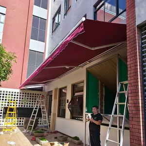 Điện điều khiển từ xa gấp cánh tay có thể thu vào mái hiên với Acrylic Sail rainproof & UV bảo vệ biểu tượng tùy chỉnh - Product Image 1