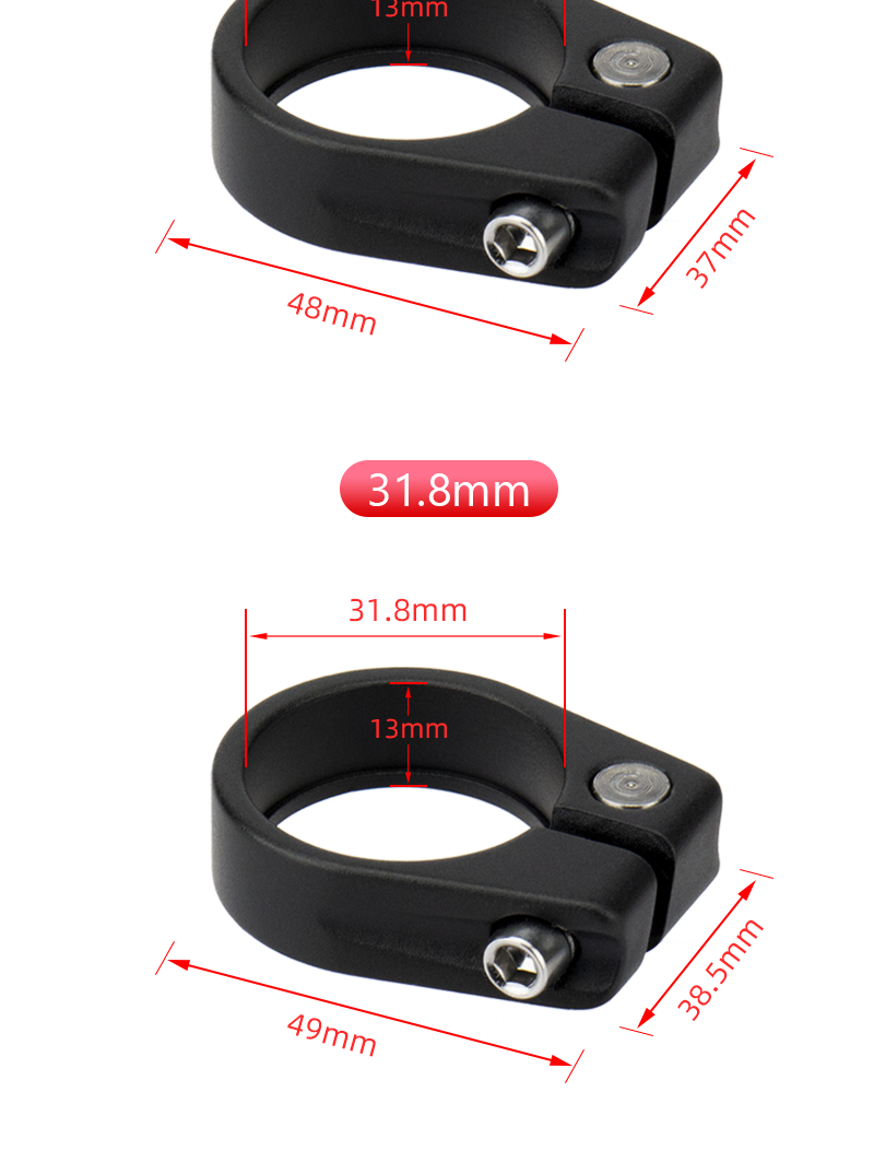 WAKEバイクシートポストクランプアルミニウム合金シートポストカラー