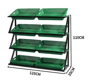 Nhiều lớp nhiệm vụ nặng nề trái cây và rau Rack hiển thị cho siêu thị và cửa hàng tiện lợi Kệ trái cây - Product Image 5