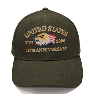 Gorra de Algodón con Bordado Personalizado, Gorra de Sarga con Bordado de América 250, Gorras del Aniversario de los Estados Unidos 250 con Personalización - Product Image 4
