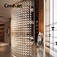 Casier à vin de luxe léger en alliage d'aluminium acrylique pour l'affichage et le stockage des restaurants de haute qualité et à bon prix