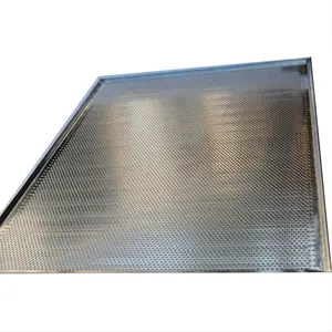 Hoge Kwaliteit 800X600 660X450 600X400 Fijne Mesh Roestvrij Staal Geperforeerde Metalen Plaat Trays Voor bakken Drogen Cooling Industrieën