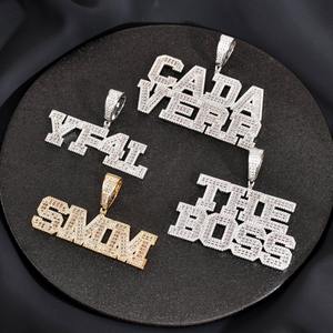 Joyería Fina con Nombre Personalizado, Plata de Ley, Certificado IGI, Diamantes con Corte Baguette en Forma de Estrella, Colgantes y Dijes Plateados en Plata Blanca - Product Image 1