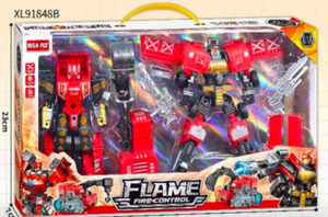 ของเล่นหุ่นยนต์แปลงร่างควบคุมไฟ รุ่น Idea Toy Flame Fire Control Robot Transformer Toy 2-in-1 แอคชั่นฟิกเกอร์ บรรจุภัณฑ์กล่องขายปลีก - Product Image 3
