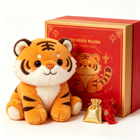 Peluche personnalisée d'animal sauvage, tigre de dessin animé en peluche, souvenir du zoo, cadeau sur mesure