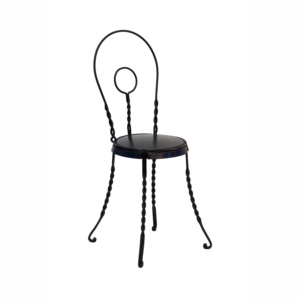 Chaises en acier de mariage personnalisable gris noir pour les couleurs de champagne Décoration de la maison durable avec des options de finition en gros - Product Image 1