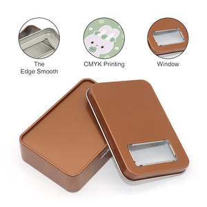 Tùy chỉnh hình chữ nhật rõ ràng <span class=keywords><strong>PVC</strong></span> cửa sổ kim loại tinplate đồ trang sức hộp lưu trữ với Skateboard vòng bi trang trí mới tùy chỉnh lót - Product Image 2