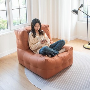 Tecnología de tela perezosa sofá Waffle Bean Bag Tatami sala de estar balcón marco de acero inoxidable adulto silla individual hogar - Product Image 3