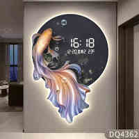 Nouvelle horloge horloge murale invité restaurant peinture décorative lumière LED table numérique suspendue mur vision nocturne horloge peinture