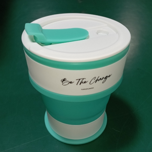 Tasse pliable portable en silicone pour camping en extérieur, bouteille télescopique de voyage pour café expresso et bain de bouche, à boire directement - Product Image 4