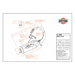 Sistema di scarico moto Sitoplus per Honda SJ 50 BALI modello 12428 - Product Image 1